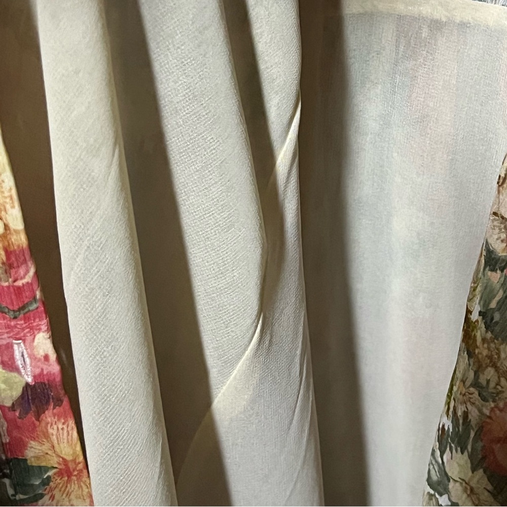 Mango Floral Maxi Dress Size 2 XS NWT Belted Long Sleeve Romantic Garden Party - Picture 10 of 10